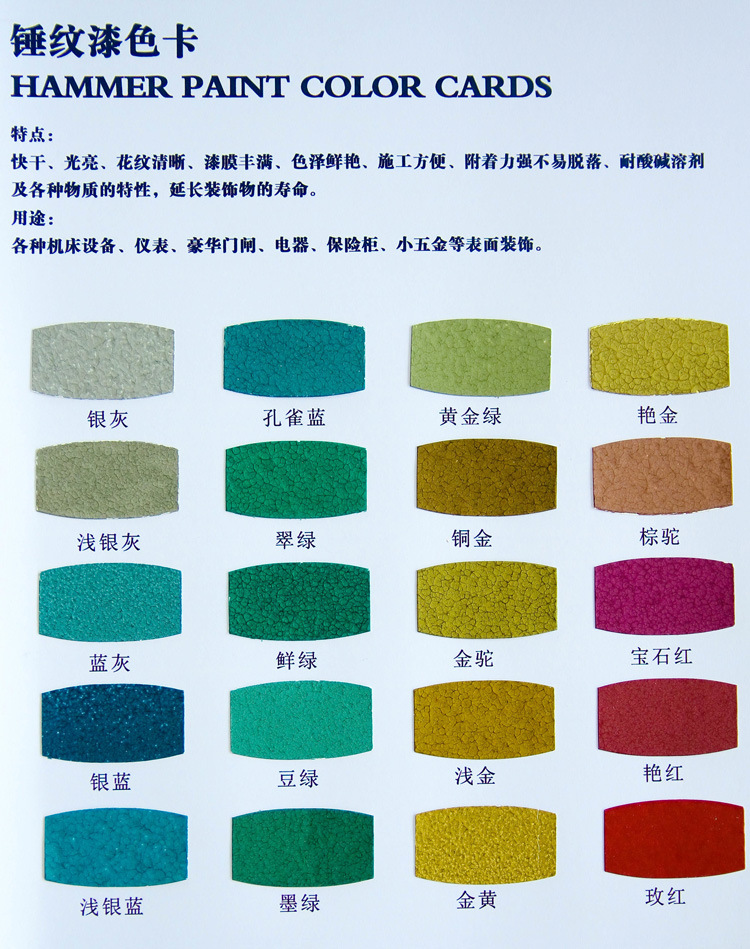 沈阳市巨科化工快干锤纹漆产品展示